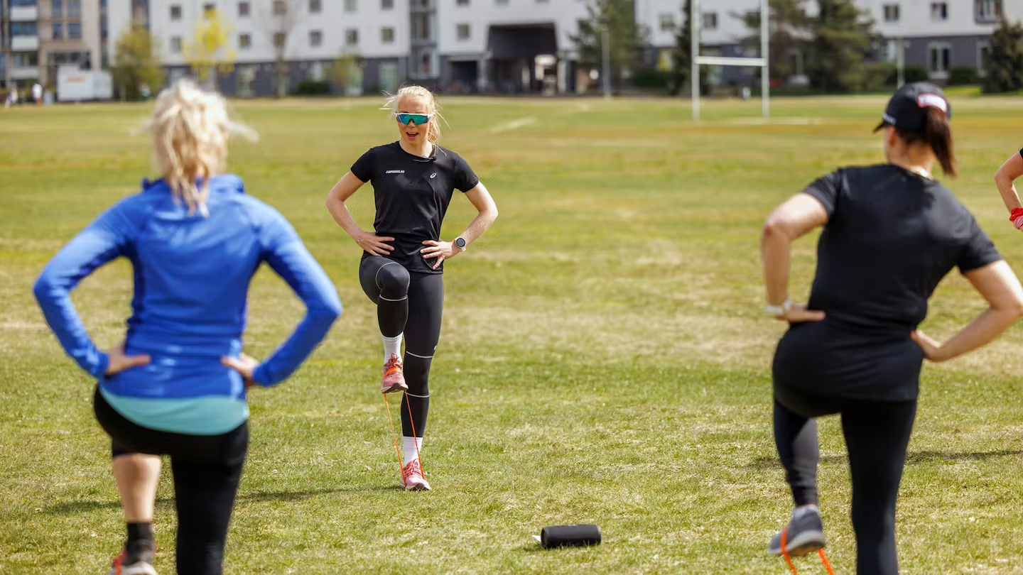 Veronica Undseth har løpekurs strikk