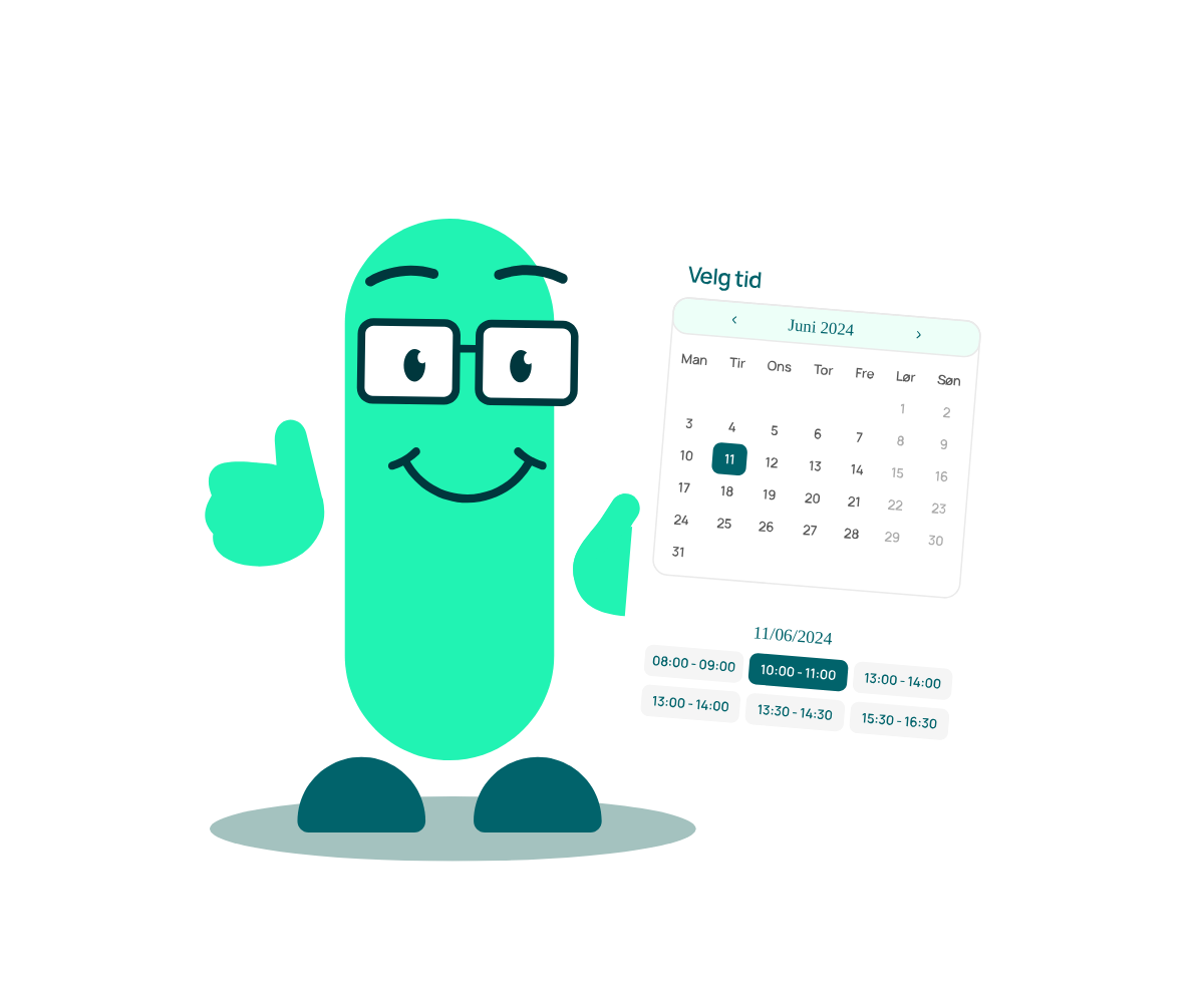 Reggie holds a booking calendar
