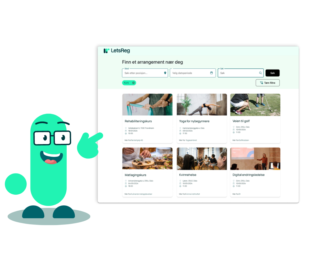 Reggie pointing to the global LetsReg searchpage