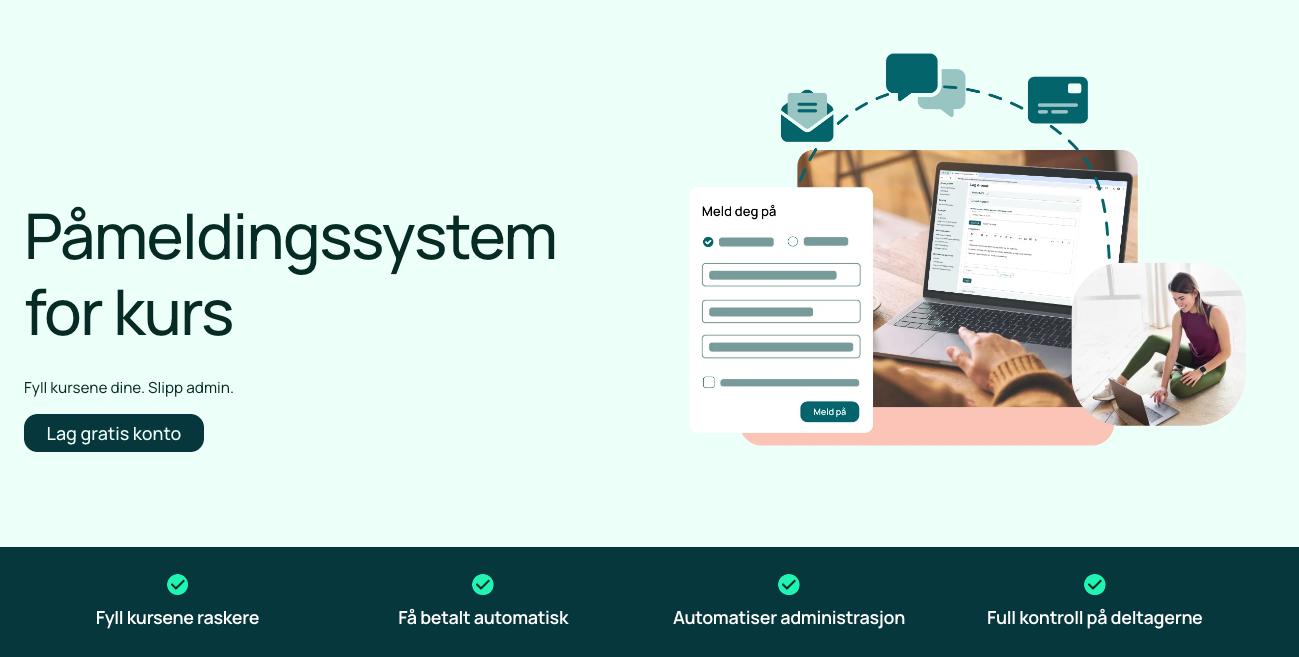 Bilde av LetsReg Påmeldingssystem for kurs